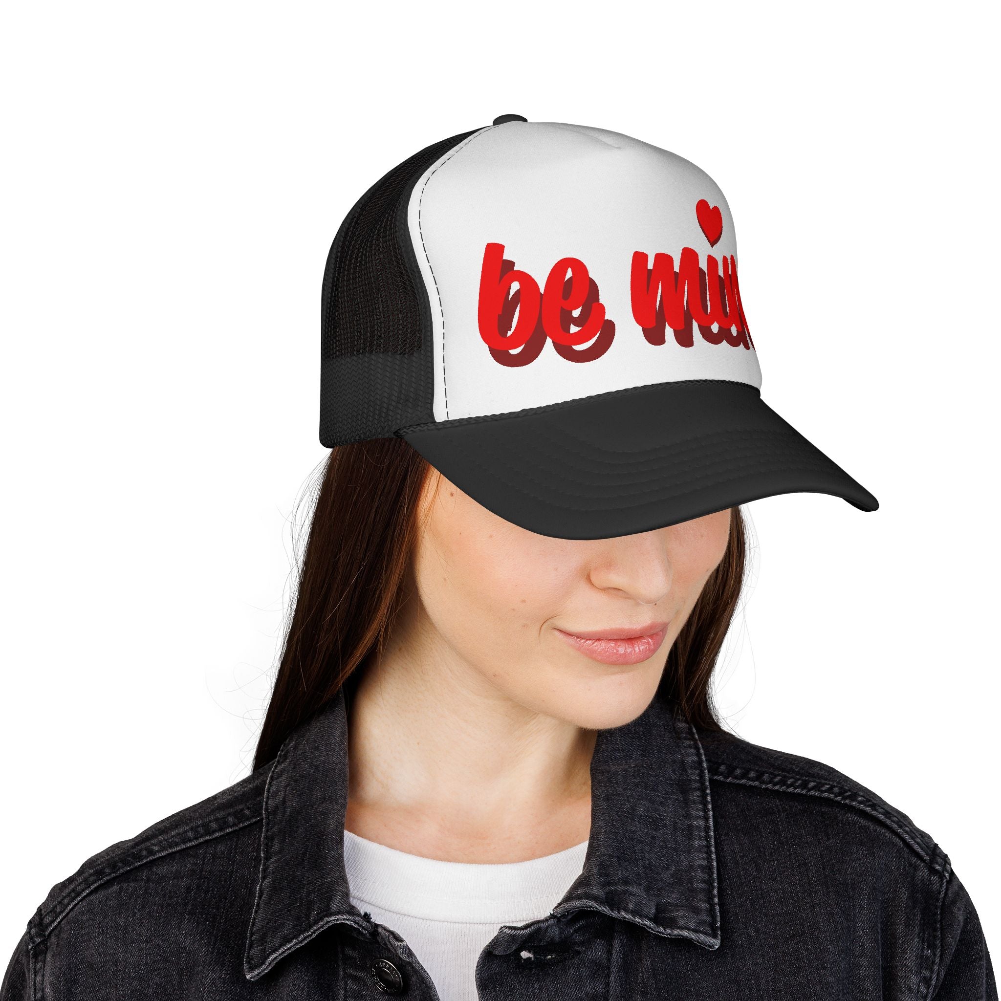 Be Mine Trucker Hat – Valentine’s Day Red Script Cap